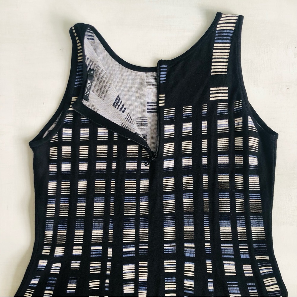 NIC+ZOE Black and Gray Striped Midi Dress NWT - Picture 15 of 15